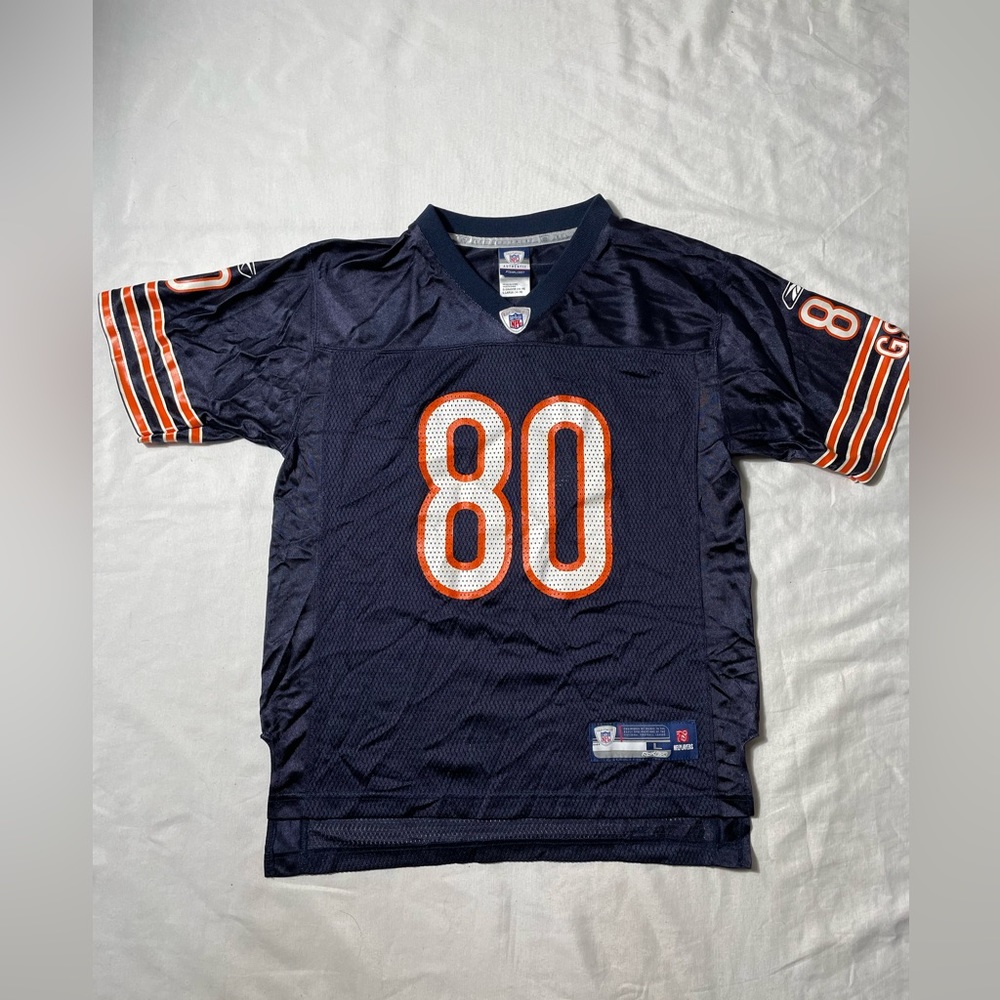 Vintage Reebok Chicago bears NFL Bernard Berrian Jersey #80 Kids size L 14-16